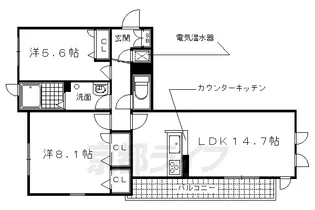 La casa pulita【301号室】の間取り