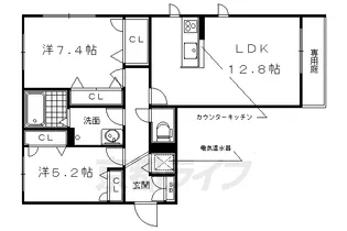 La casa pulita【103号室】の間取り