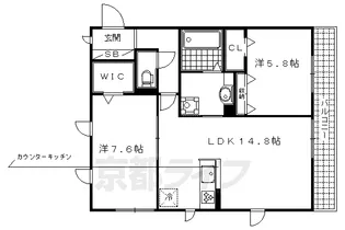 ラ・パール・デュー【311号室】の間取り