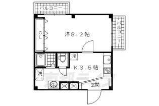 ヴェール西京極【305号室】の間取り