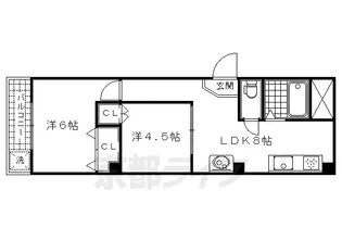 京都府京都市中京区壬生高樋町【マンション】の間取り