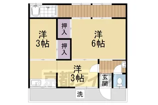 京都府京都市右京区太秦青木ケ原町【テラスハウス】の間取り