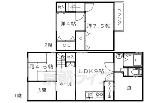 京都府京都市右京区西京極南方町【一戸建】の間取り