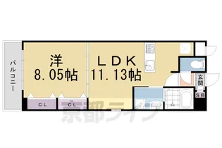 メディナ西院【7階】の間取り