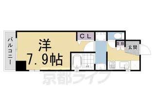 フェイバル二条【2階】の間取り