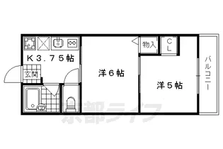 プラムコート梅津【2階】の間取り