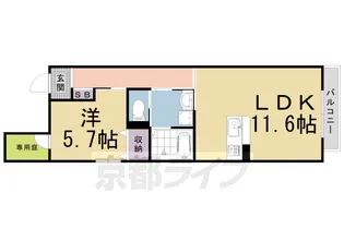 Gracia神明【1階】の間取り