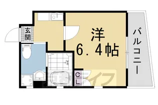ドーリアNEXT西院【1-B号室】の間取り