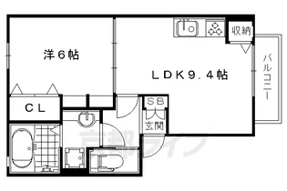 コンフォート西京極【2階】の間取り
