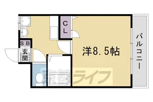 エレガンス西院【204号室】の間取り