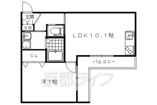 フィオーレ西院【3階】の間取り