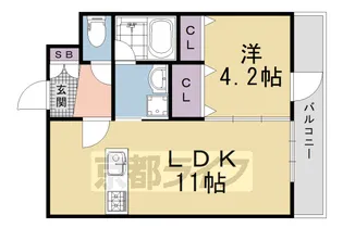 WHITE RADISH【202号室】の間取り