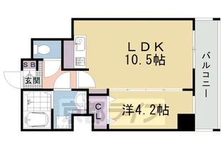 モンドール西院【4階】の間取り