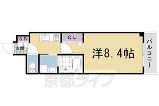 京都府京都市下京区七条御所ノ内南町【マンション】の間取り