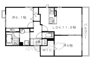 セレッソ御室【2階】の間取り