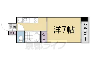 ル・パルトネール西大路御池【4階】の間取り