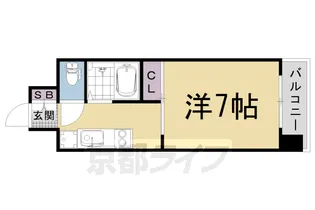 ル・パルトネール西大路御池【6階】の間取り