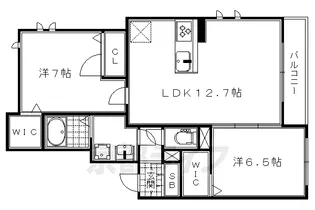 シャルマン這登【3階】の間取り