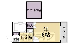 ピュア嵯峨野【202号室】の間取り