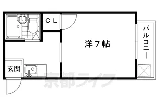 ジェミニ太秦【201号室】の間取り