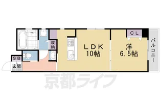 アマデウス萬壽寺葛野大路【4階】の間取り