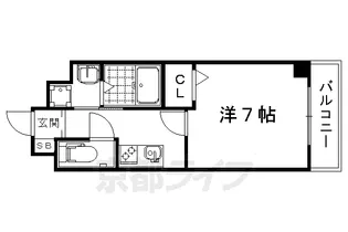 GREEN FOREST丹波口【401号室】の間取り