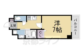 GREEN FOREST丹波口【406号室】の間取り