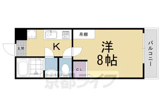 京都府京都市右京区太秦安井松本町【マンション】の間取り