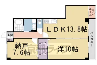 京悠館【7階】の間取り