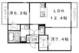コンフォールZEN【2階】の間取り