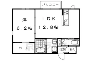 シャーメゾンウエスト二条【201号室】の間取り