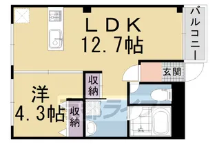 京都府京都市右京区梅津中村町【マンション】の間取り