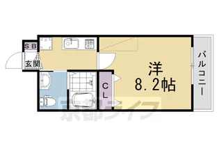 ワンモアハート円町【701号室】の間取り