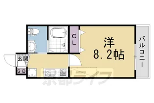 ワンモアハート円町【103号室】の間取り