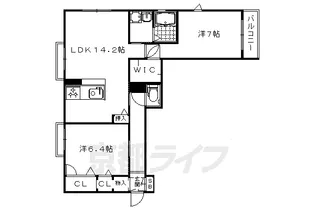 シャーメゾン京都・雅【1階】の間取り