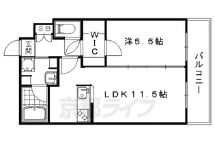 べラジオ京都壬生イーストゲート【4階】の間取り