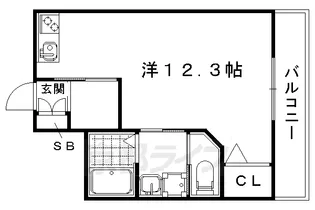 シャルール・デュ・ボワ二条【303号室】の間取り