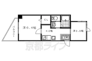 サムティ京都西大路【2階】の間取り