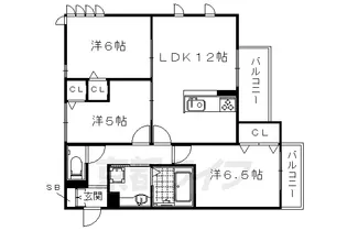 京都府京都市右京区西院久保田町【アパート】の間取り