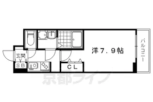 京都府京都市右京区西京極中町【アパート】の間取り