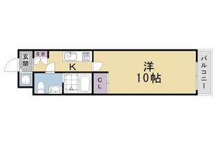 京都府京都市右京区常盤御池町【アパート】の間取り