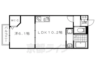 ヴィーブル壬生【301号室】の間取り