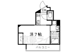 ランフォート西院【3階】の間取り