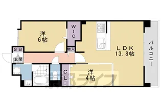 プルミエール朱雀【2階】の間取り