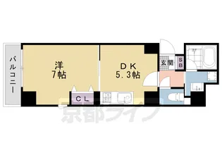 アスヴェル京都西七条【1階】の間取り