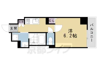 アスヴェル京都西七条【9階】の間取り