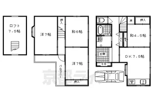 京都府京都市右京区太秦一ノ井町【一戸建】の間取り
