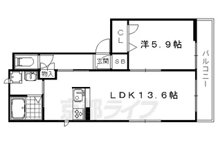La casa brezza【302号室】の間取り