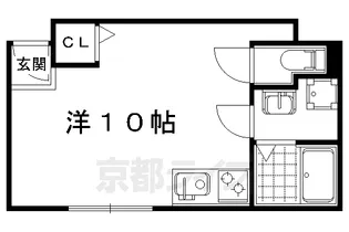 京都府京都市右京区龍安寺衣笠下町【アパート】の間取り