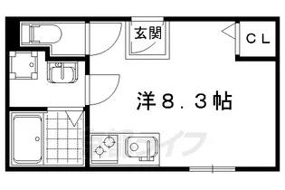 エムコート衣笠【203号室】の間取り